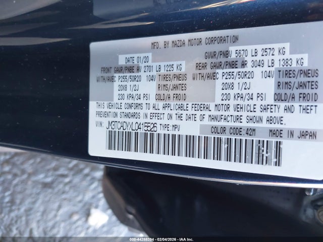 2020 MAZDA CX-9 JM3TCADYXL0415526 Photo 8