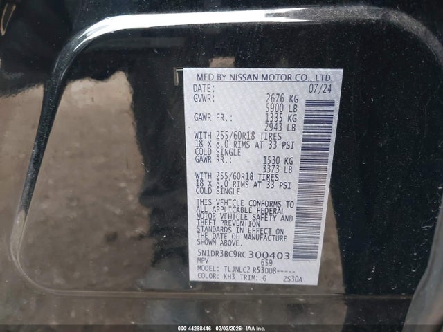 Nissan Pathfinder Sv 4wd 2024 5N1DR3BC9RC300403 Image 9