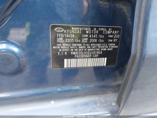 KMHD35LH1EU181869 Hyundai ELANTRA GT