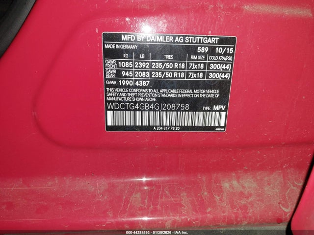 2016 MERCEDES-BENZ GLA 250 WDCTG4GB4GJ208758 Photo 8