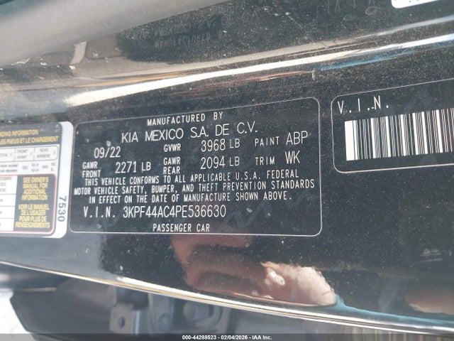 Aukcja sprzedaży 2023 Kia Forte Gt, vin: 3KPF44AC4PE536630, numer aukcji: 44288523