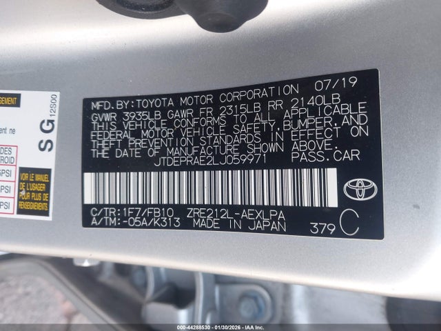 Toyota COROLLA LE 2020 JTDEPRAE2LJ059971 Image 9