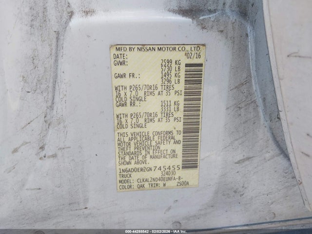 Nissan Frontier Sv 2016 1N6AD0ER2GN745455 Image 9