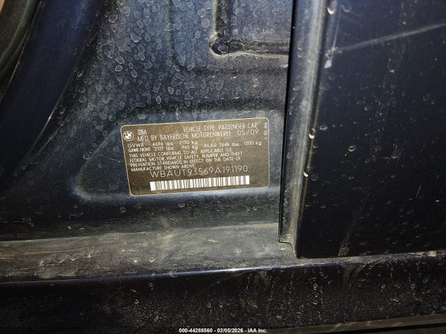 44288560 :رقم المزاد ، WBAUT93569A191190 vin ، 2009 Bmw 328i مزاد بيع