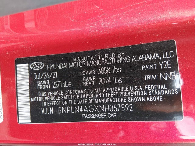 2022 HYUNDAI ELANTRA 5NPLN4AGXNH057592 Photo 8