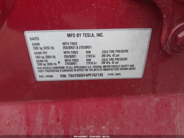 2023 TESLA MODEL Y 7SAYGDEF4PF762135 Photo 8