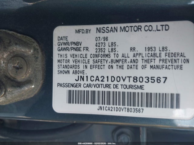 1997 NISSAN MAXIMA JN1CA21D0VT803567 Photo 8