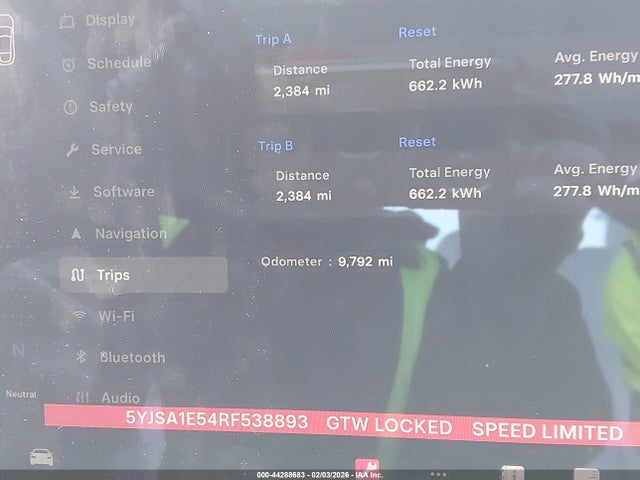 2024 Tesla Model S Long Range მანქანა იყიდება აუქციონზე, vin: 5YJSA1E54RF538893, აუქციონის ნომერი: 44288683