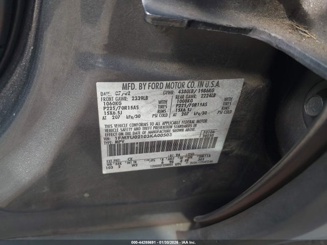 2003 FORD ESCAPE 1FMYU02103KA00503 Photo 8