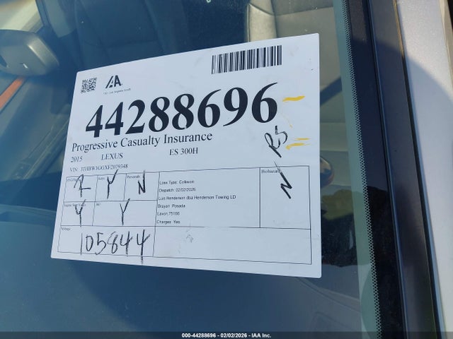 JTHBW1GGXF2079348 Lexus ES 300H