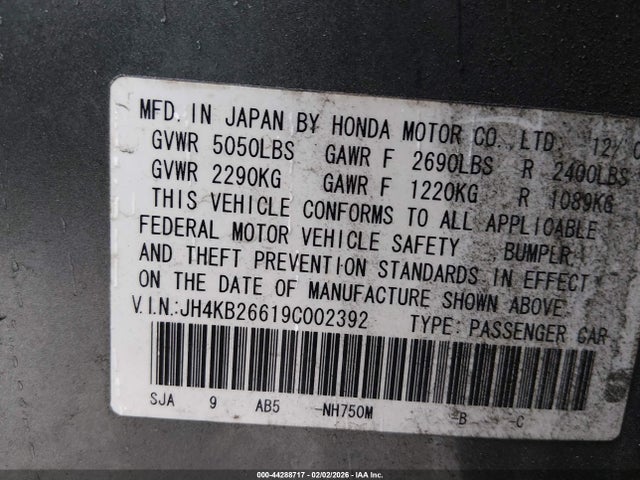 2009 ACURA RL JH4KB26619C002392 Photo 8