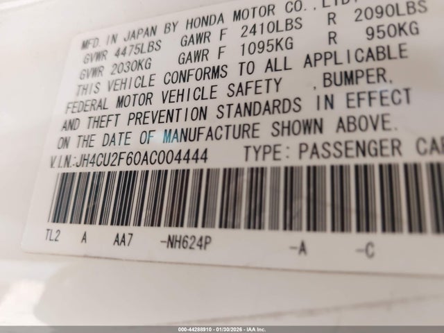 2010 ACURA TSX JH4CU2F60AC004444 Photo 8