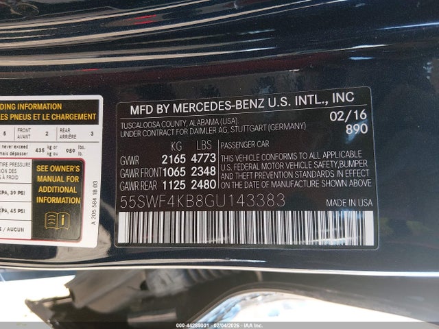 55SWF4KB8GU143383 Mercedes-Benz C 300 4matic