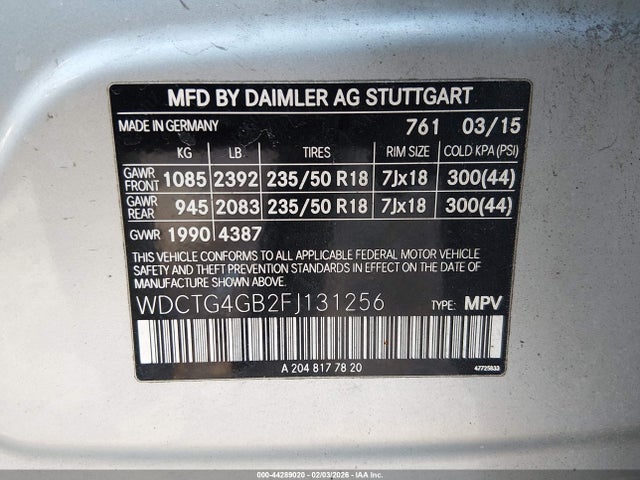 2015 MERCEDES-BENZ GLA 250 WDCTG4GB2FJ131256 Photo 8