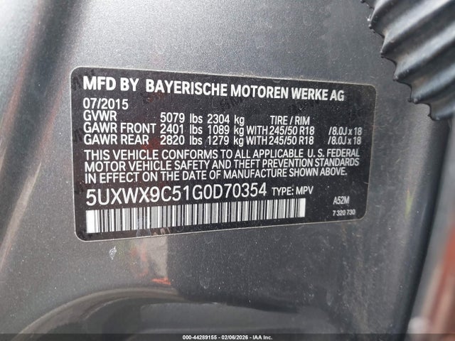 5UXWX9C51G0D70354 BMW X3 Xdrive28i