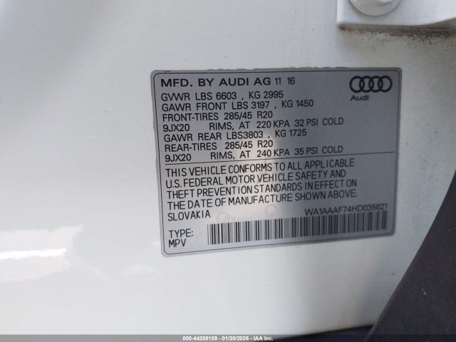 2017 AUDI Q7 WA1AAAF74HD035621 Photo 8