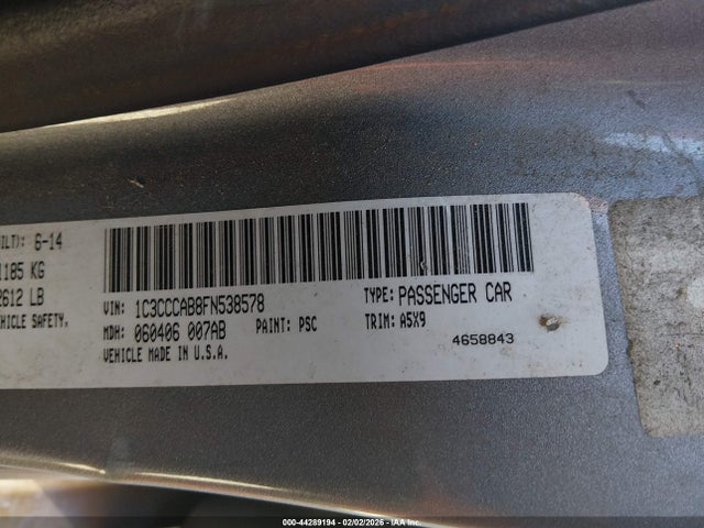 Продаж на аукціоні авто 2015 Chrysler 200 Limited, vin: 1C3CCCAB8FN538578, номер лоту: 44289194