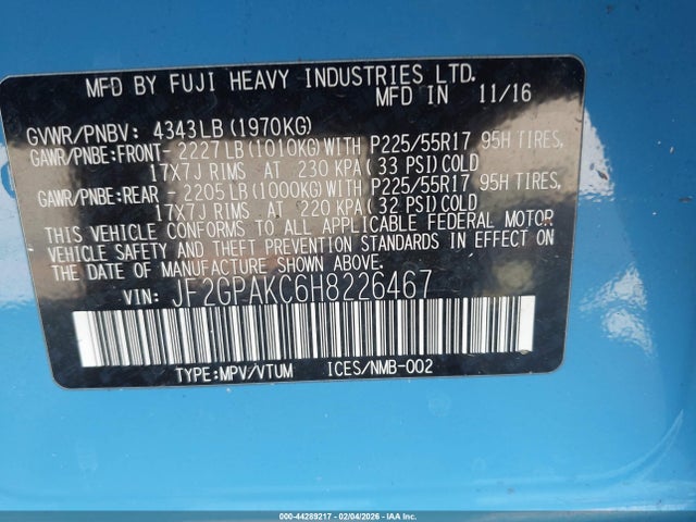 2017 SUBARU CROSSTREK JF2GPAKC6H8226467 Photo 8