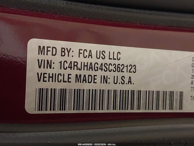 2025 Jeep Grand Cherokee Altitude X 4x4 მანქანა იყიდება აუქციონზე, vin: 1C4RJHAG4SC362123, აუქციონის ნომერი: 44289293