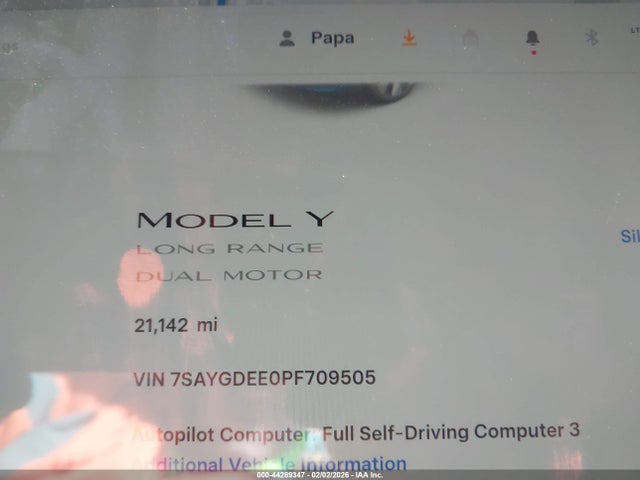 2023 TESLA MODEL Y 7SAYGDEE0PF709505 Photo 6