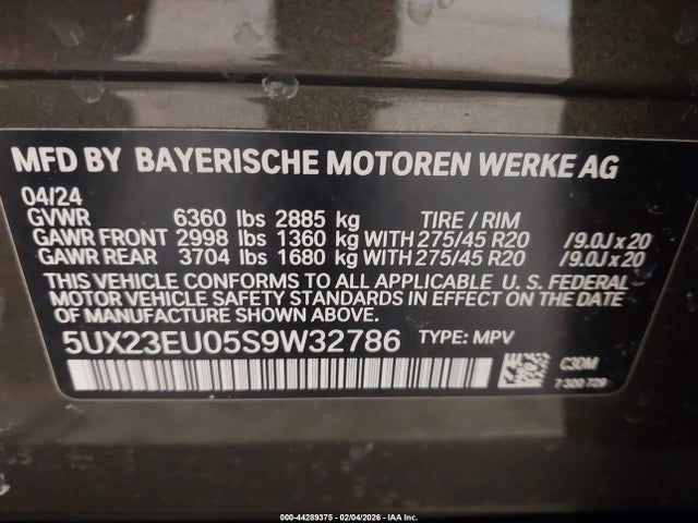 5UX23EU05S9W32786 BMW X5 Xdrive40i