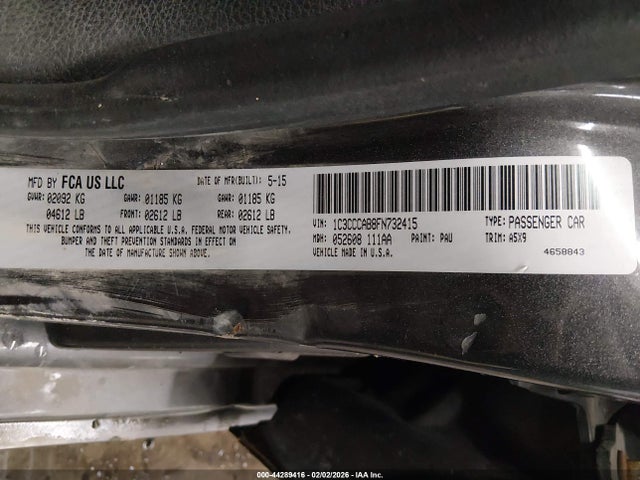 2015 CHRYSLER 200 1C3CCCAB8FN732415 Photo 8