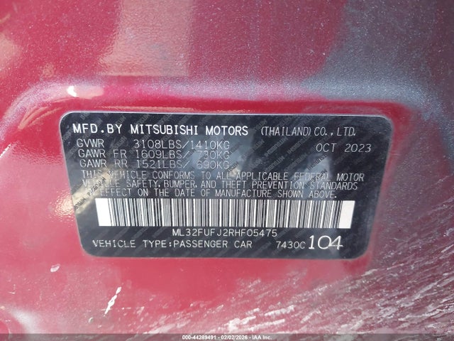 2024 MITSUBISHI MIRAGE G4 ML32FUFJ2RHF05475 Photo 8