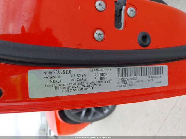 44289534 :رقم المزاد ، 2C3CDZAG4KH652317 vin ، 2019 Dodge Challenger Sxt مزاد بيع