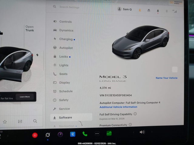 Продажа на аукционе авто 2025 Tesla Model 3 Long Range Rear-wheel Drive/standard Rear-wheel Drive, vin: 5YJ3E1EA5SF083404, номер лота: 44289558