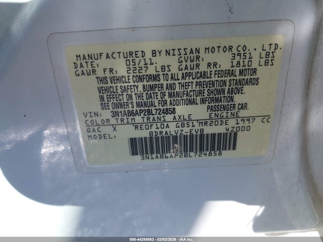 2011 NISSAN SENTRA 3N1AB6AP2BL724858 Photo 8