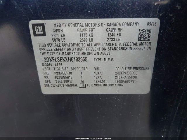 2017 GMC TERRAIN 2GKFLSEKXH6183955 Photo 8