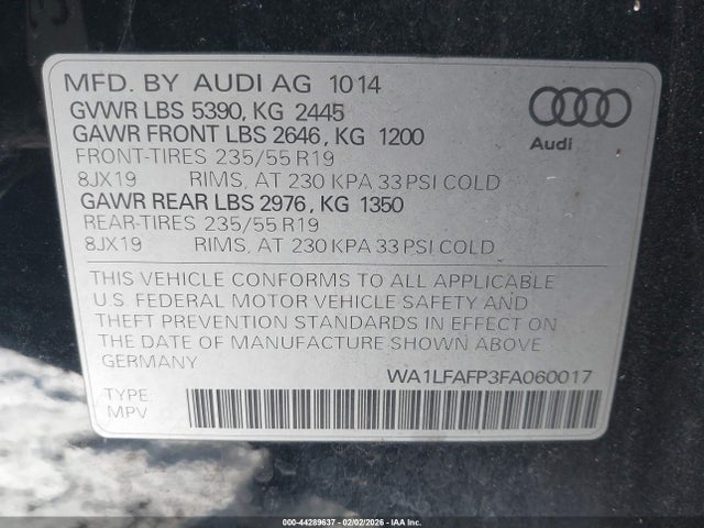 2015 AUDI Q5 WA1LFAFP3FA060017 Photo 8