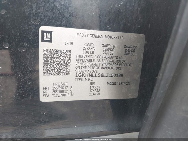 Продажа на аукционе авто 2020 Gmc Acadia Awd At4, vin: 1GKKNLLS8LZ150189, номер лота: 44289655