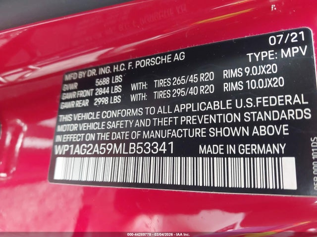 2021 PORSCHE MACAN WP1AG2A59MLB53341 Photo 8