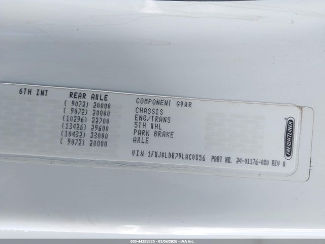 Продажа на аукционе авто 2009 Freightliner Cascadia 125, vin: 1FUJGLDR79LAC0856, номер лота: 44289825
