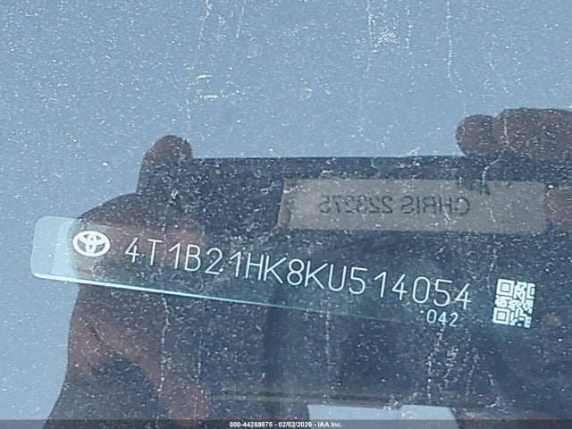 2019 TOYOTA CAMRY HYBRID 4T1B21HK8KU514054 Photo 8