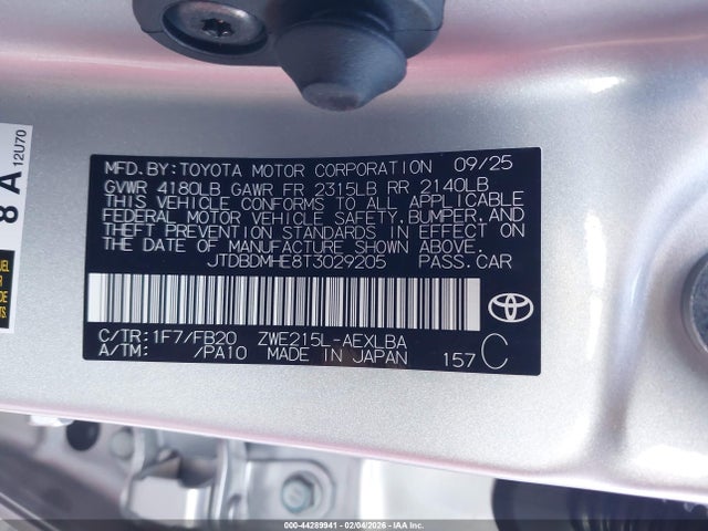 2026 TOYOTA COROLLA HYBRID JTDBDMHE8T3029205 Photo 8
