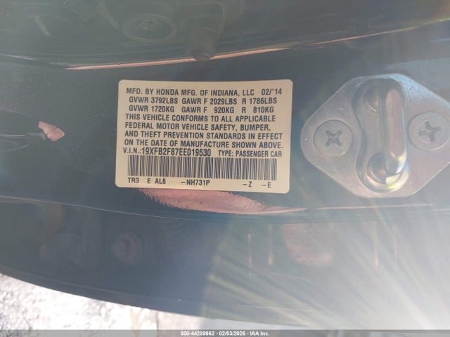Honda CIVIC EX 2014 19XFB2F87EE019530 Image 9