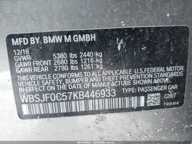 2019 BMW M5 WBSJF0C57KB446933 Photo 8
