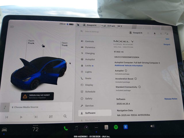 5YJYGDEE5MF232904 Tesla Model Y Long Range Dual Motor All-wheel Drive