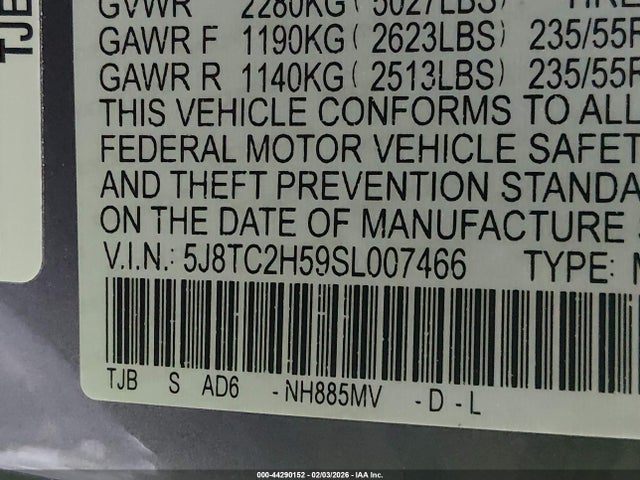 Продаж на аукціоні авто 2025 Acura Rdx Technology Package, vin: 5J8TC2H59SL007466, номер лоту: 44290152