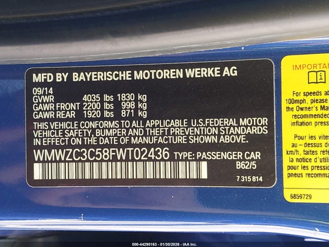 2015 MINI COUNTRYMAN WMWZC3C58FWT02436 Photo 8