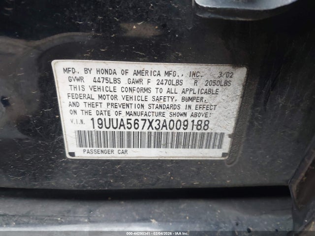 2003 ACURA TL 19UUA567X3A009188 Photo 8