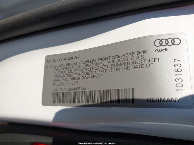 2024 AUDI A5 SPORTBACK WAUDACF50RA085235 Photo 8