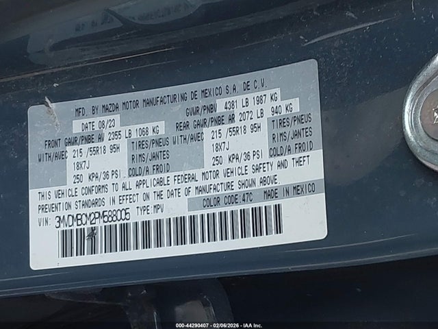 Продаж на аукціоні авто 2023 Mazda Cx-30 2.5 S Carbon Edition, vin: 3MVDMBCM2PM588005, номер лоту: 44290407