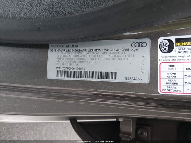 2013 AUDI A7 WAU2GAFC9DN106934 Photo 8