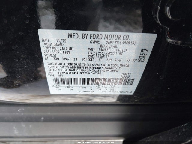 1FMUK8KH9TGA34796 Ford Explorer St-line
