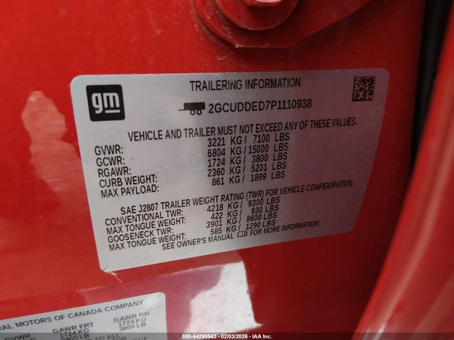 2GCUDDED7P1110938 Chevrolet Silverado 1500 4wd Standard Bed Lt