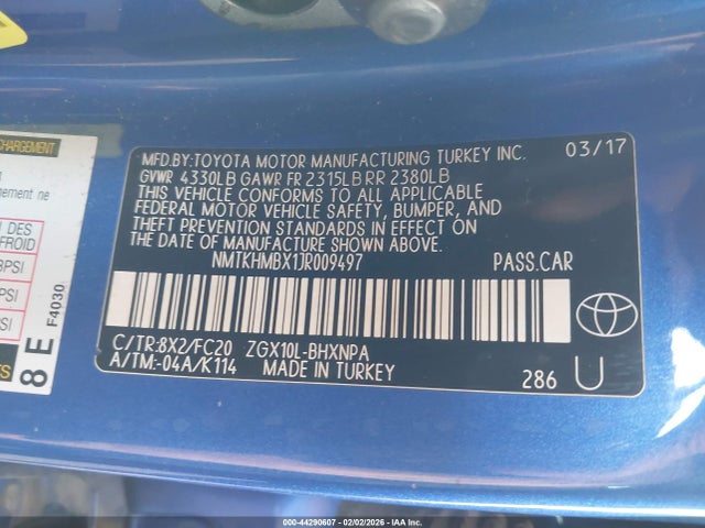 NMTKHMBX1JR009497 Toyota C-hr Xle Premium