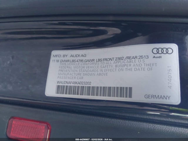 2019 AUDI A4 WAUDNAF48KA023202 Photo 8